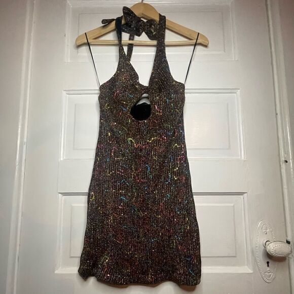 NWTs UO Gemma Sparkly Mini Dress Size XS - Picture 4 of 15